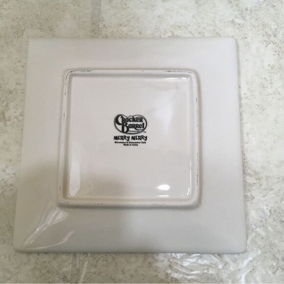 CRACKER BARREL MERRY MERRY CHRISTMAS LARGE MUG AND PLATE - Picture 3 of 10